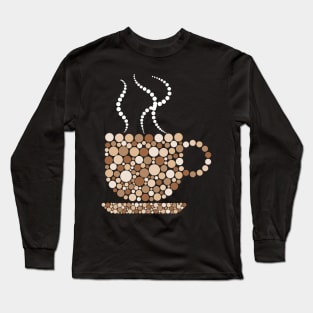 Aesthetic Coffee Cup Silhouette Long Sleeve T-Shirt